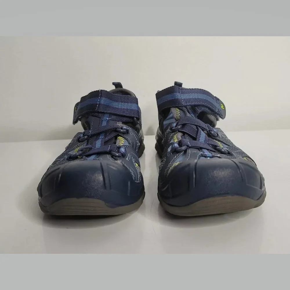 MERRELL Youth Boys Kids Hiking Waterproof Water Shoes Sandals 4 Blue Hydro Green